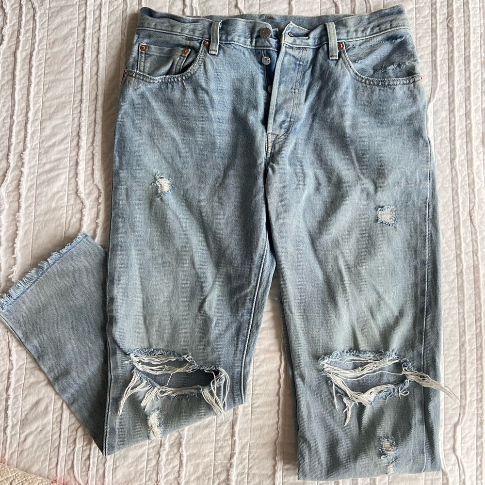 Levi’s jeans with button fly.